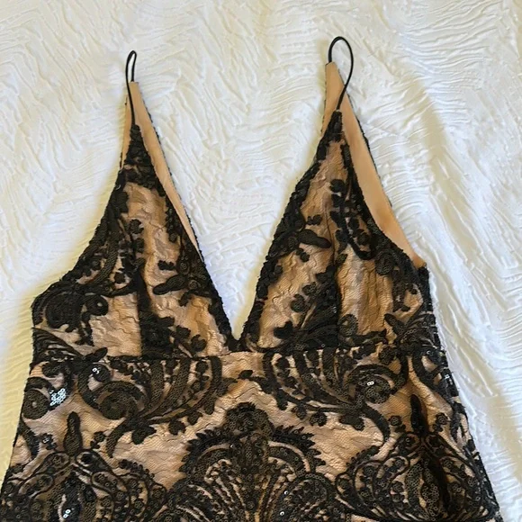 Free People Black Lace Mini Dress - Picture 3 of 5